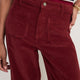 Willow Wide Flare Cord Trouser - Berry