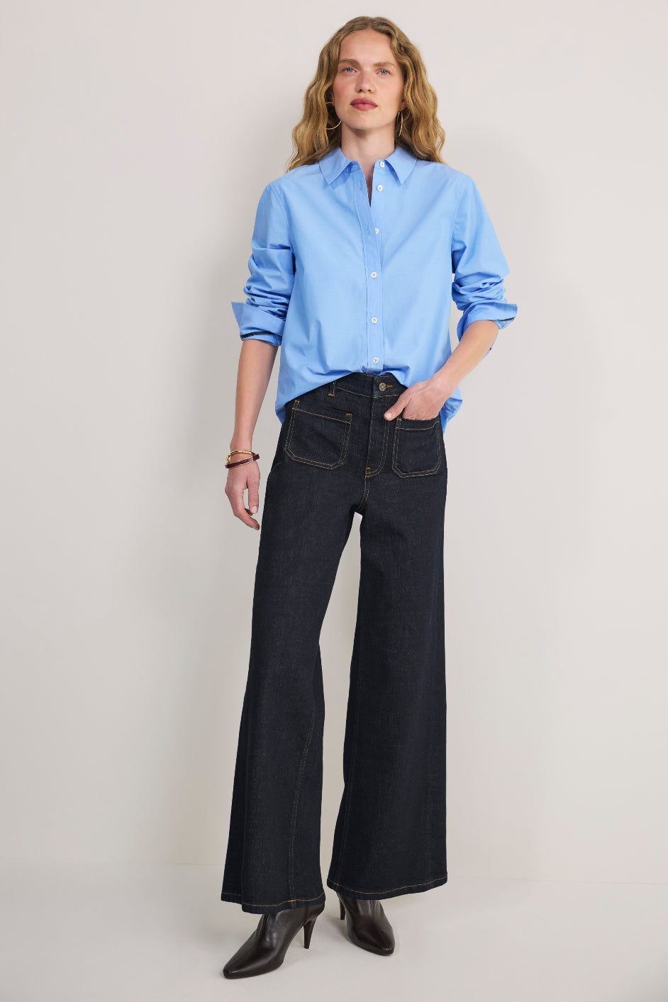 Willow Wide Flare Jean - Rinse Wash