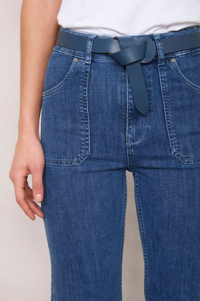 Wrap Leather Belt Navy – WYSE London