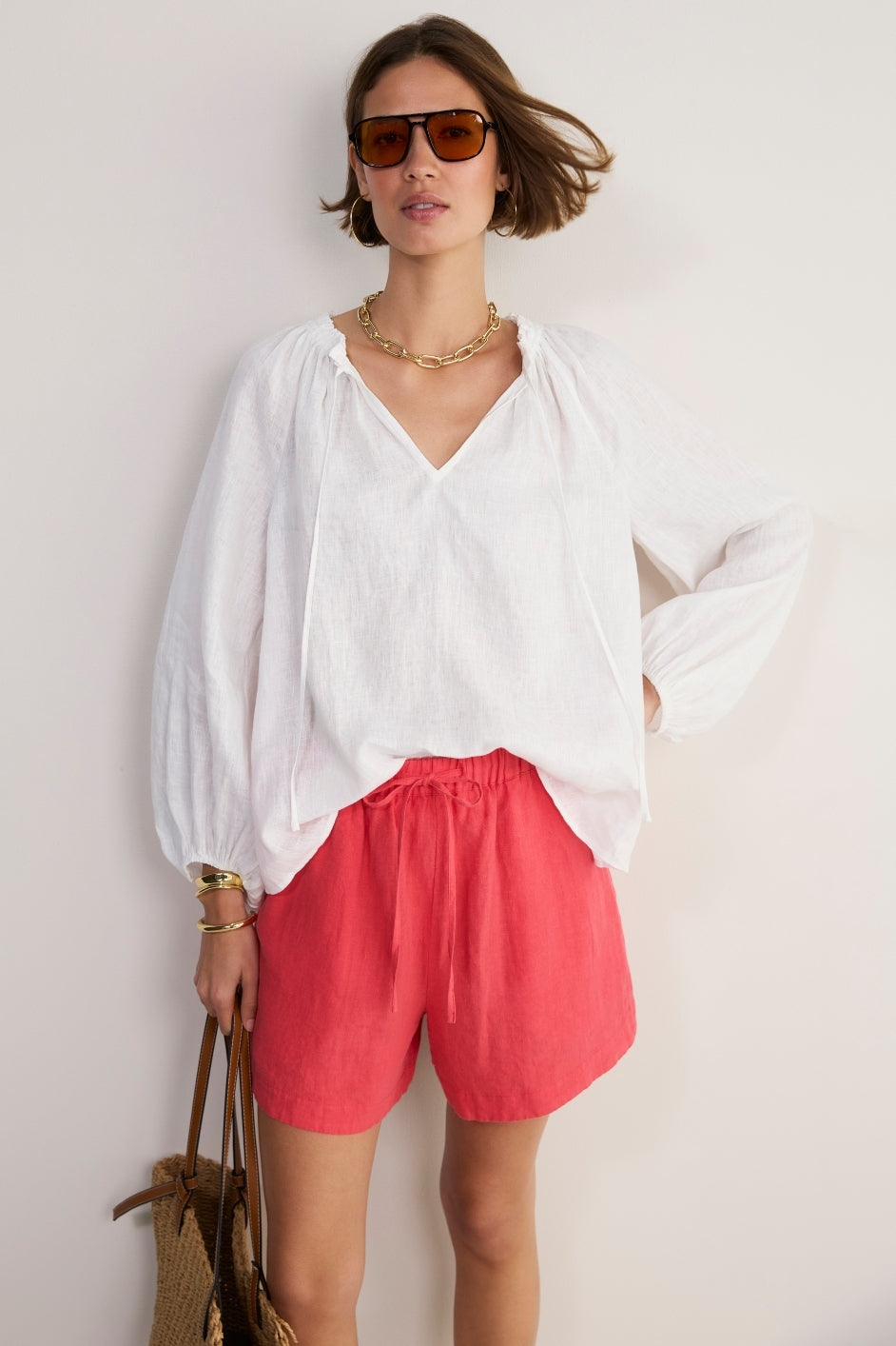 Thandie Linen Short - Watermelon