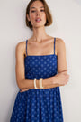 Maddison Dress - Soft Cobalt Shibori
