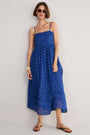 Maddison Dress - Soft Cobalt Shibori