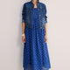Maddison Dress - Soft Cobalt Shibori