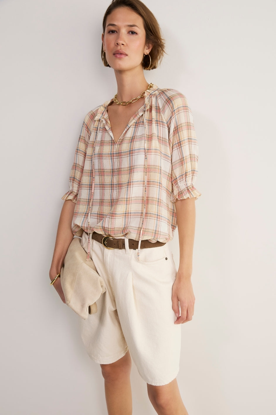 Keeley Blouse - Multi Check