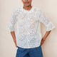 Ruby Broderie Top - White
