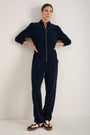 Zoe Pin Cord Jumpsuit - Midnight