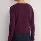 Zoe Pointelle Cardigan - Aubergine
