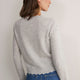 Zoe Pointelle Cardigan - Grey Marl