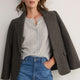 Zoe Pointelle Cardigan - Grey Marl