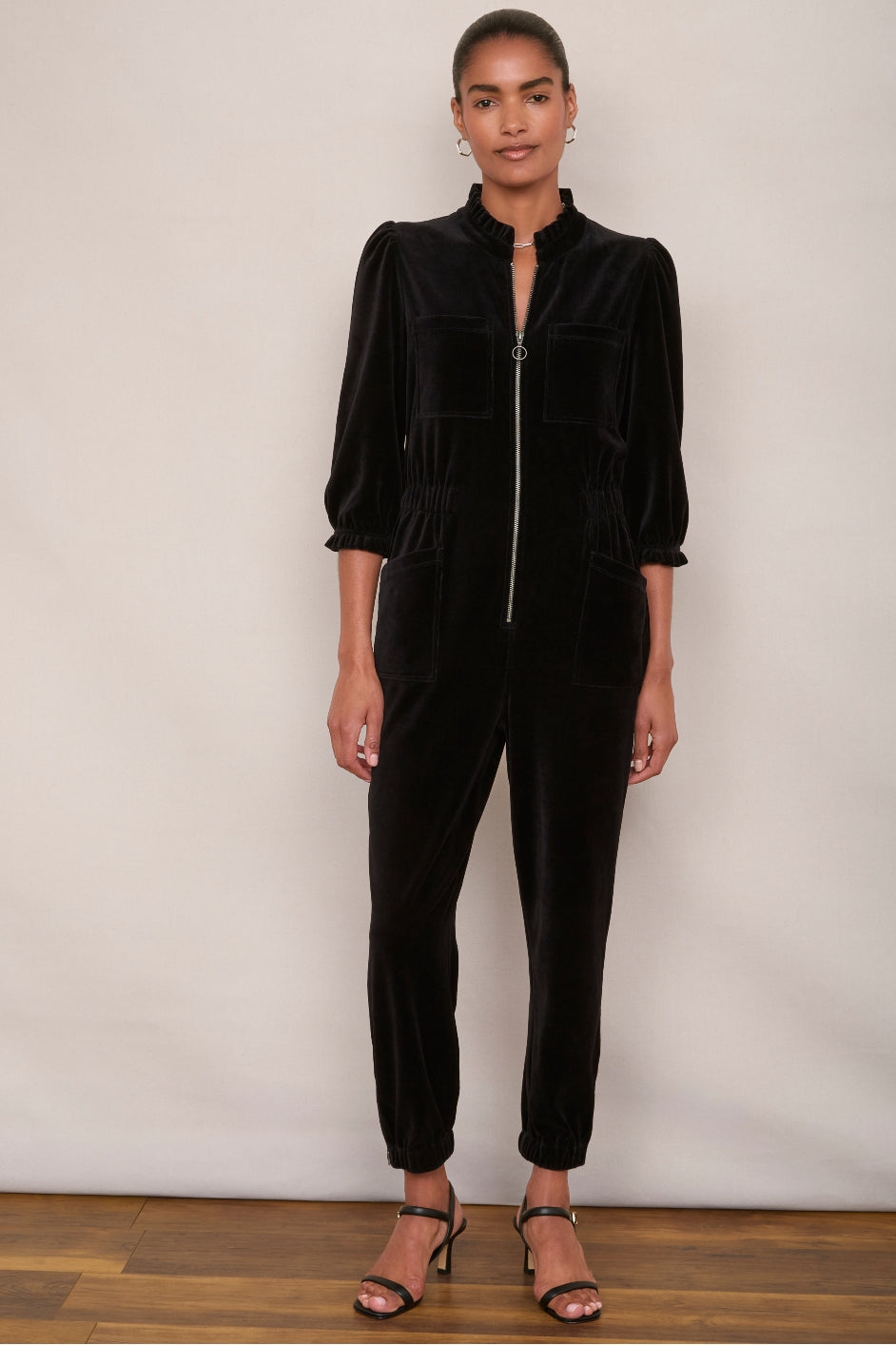 Zoe Velour Jumpsuit - Black – WYSE London