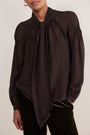 Zoey Silk Blouse - Aubergine