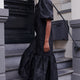 Agatha Organza Dress - Black