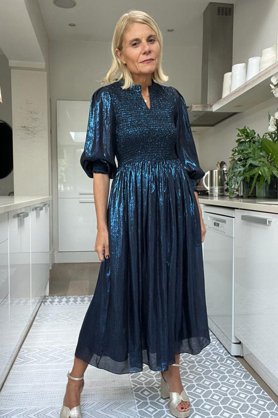 Ameri　SOUFFLE SLEEVE ETTE DRESS Ameri VINTAGE（アメリ ヴィンテージ）SOUFFLE SLEEVE GEORGETTE DRESS