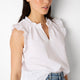 Felicity Frill Strappy Top - White
