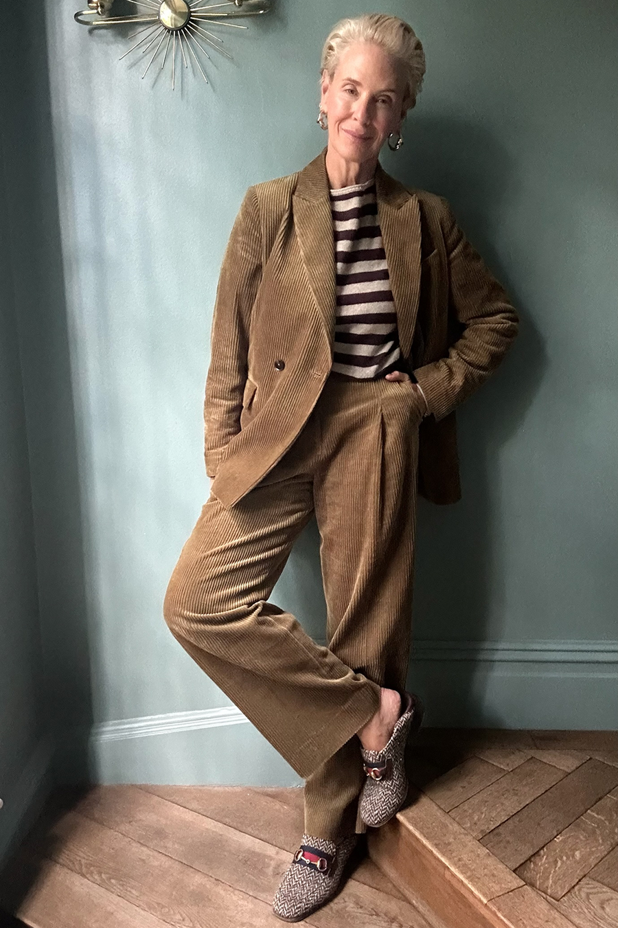 DB X Wyse Cord Blazer - Dark Chartreuse