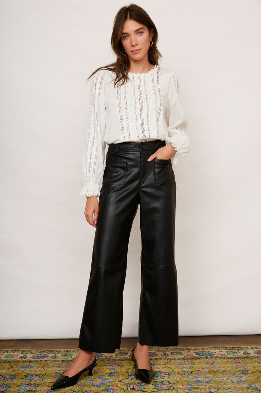Jules Faux Leather Trousers - Black – WYSE London