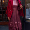 Lana Silk Blend Lame Dress - Plum