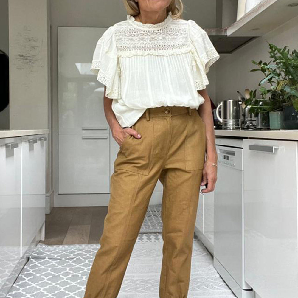 Lara Cotton Cargo Trouser - Tan - Regular – WYSE London
