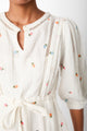 Livienne Embroidered Gauze Dress - Ecru/Multi