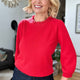 Lucia 3/4 Sleeve Cashmere Jumper - Oriental Red