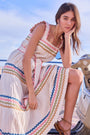 Luciella Ric Rac Dress - Ivory/Multi