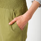 Ophelie Linen Crop Trouser - Khaki