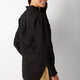 Paris Linen Frill Shirt - Black