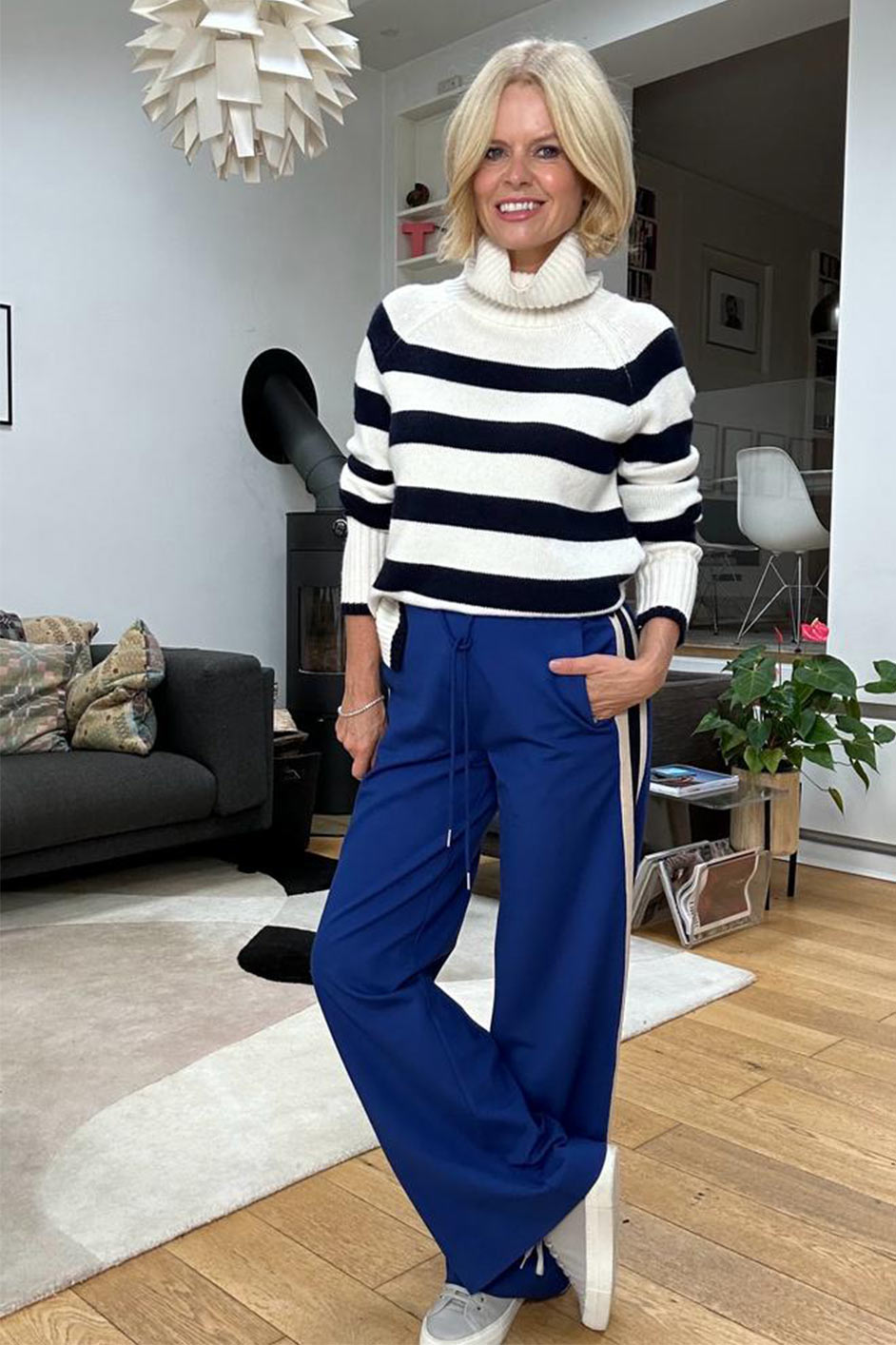 Penny Ponte Wide Leg Trouser - Royal Blue