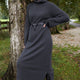 Romy Knitted Jumper Dress - Charcoal