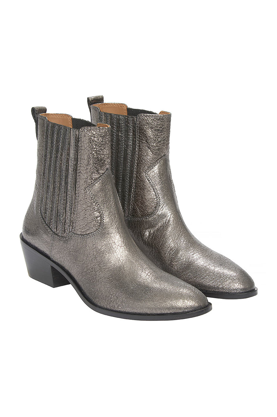 Sandie Western Ankle Boots - Silver - Up To 70% Off in Our Winter Sale ...