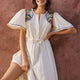 Tia Multi Colour Corded Dress - Ivory/Multi