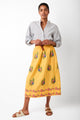 Yasmin Embroidered Floral Skirt - Yellow