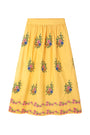 Yasmin Embroidered Floral Skirt - Yellow
