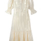 Aimee Silk Blend Lame Dress - Soft Gold - Regular
