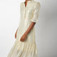 Aimee Silk Blend Lame Dress - Soft Gold - Regular