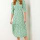 Aimee Multi Ditsy Print Dress - Multi Green - Regular