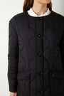 Anais Longline Quilted Puffer - Black