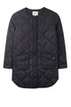 Anais Longline Quilted Puffer - Black