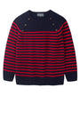 Bea Breton Striped Cashmere Jumper - Navy/Red