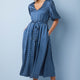 Brittni Blurred Gingham Dress - Blue Multi - Regular
