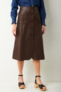 DB x Wyse Leather Skirt - Chocolate