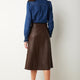 DB x Wyse Leather Skirt - Chocolate