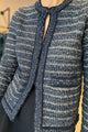 Camillie Tweed Knit Jacket - Navy