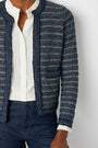 Camillie Tweed Knit Jacket - Navy