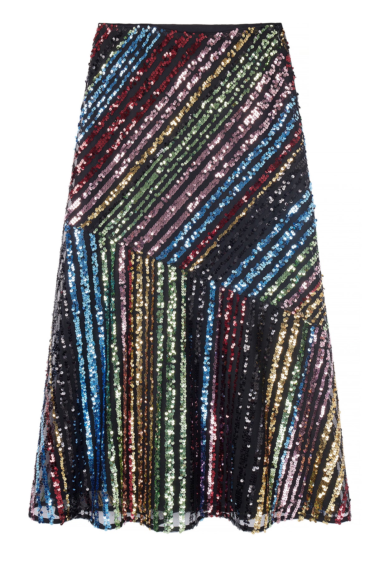 Carrie Colourful Sequin Skirt - Rainbow Multi