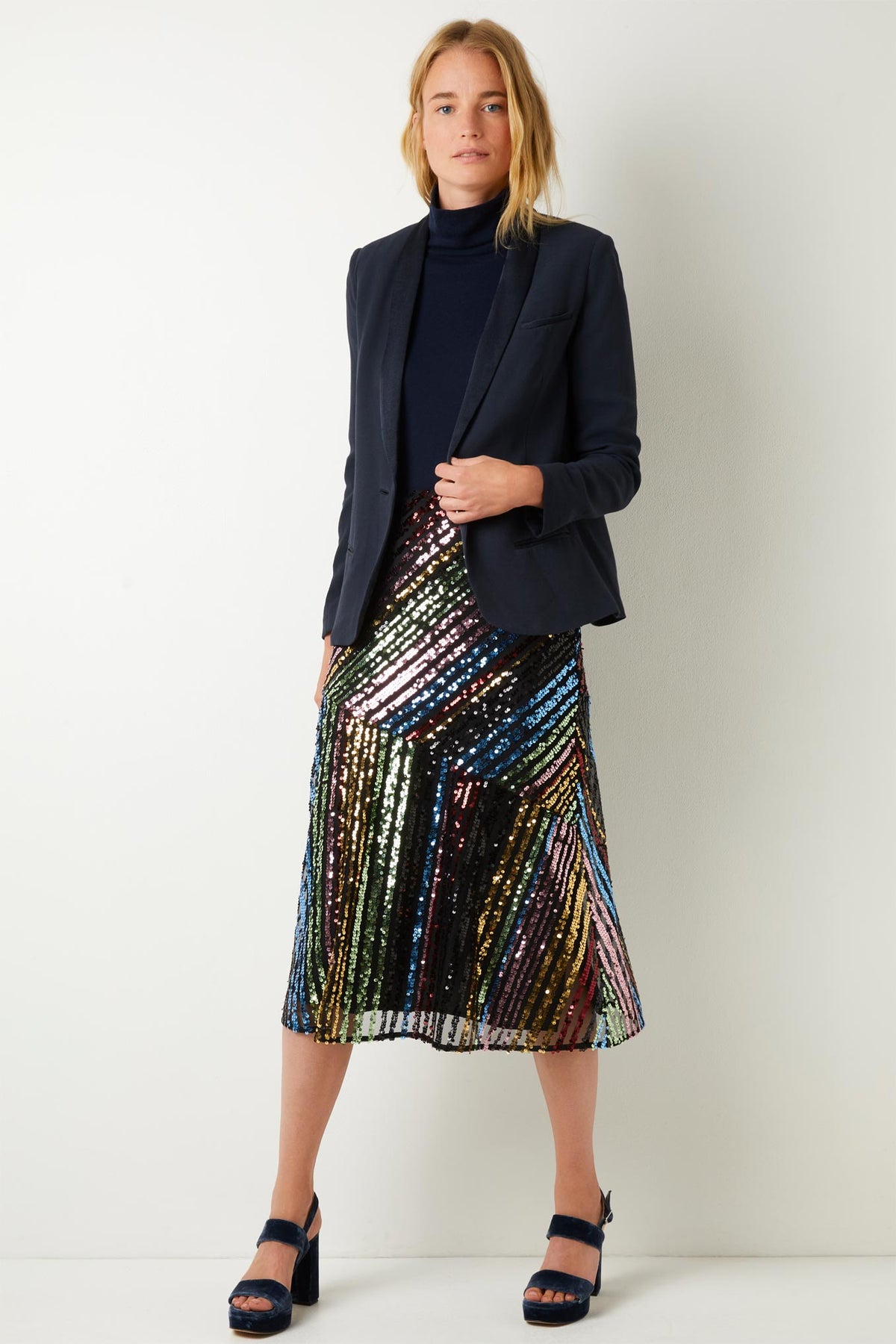 Carrie Colourful Sequin Skirt - Rainbow Multi