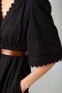 Cassie Cotton Ric Rac Dress - Black