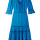 Coralie Lace Plain Dress - Ibiza Blue - Longer Length
