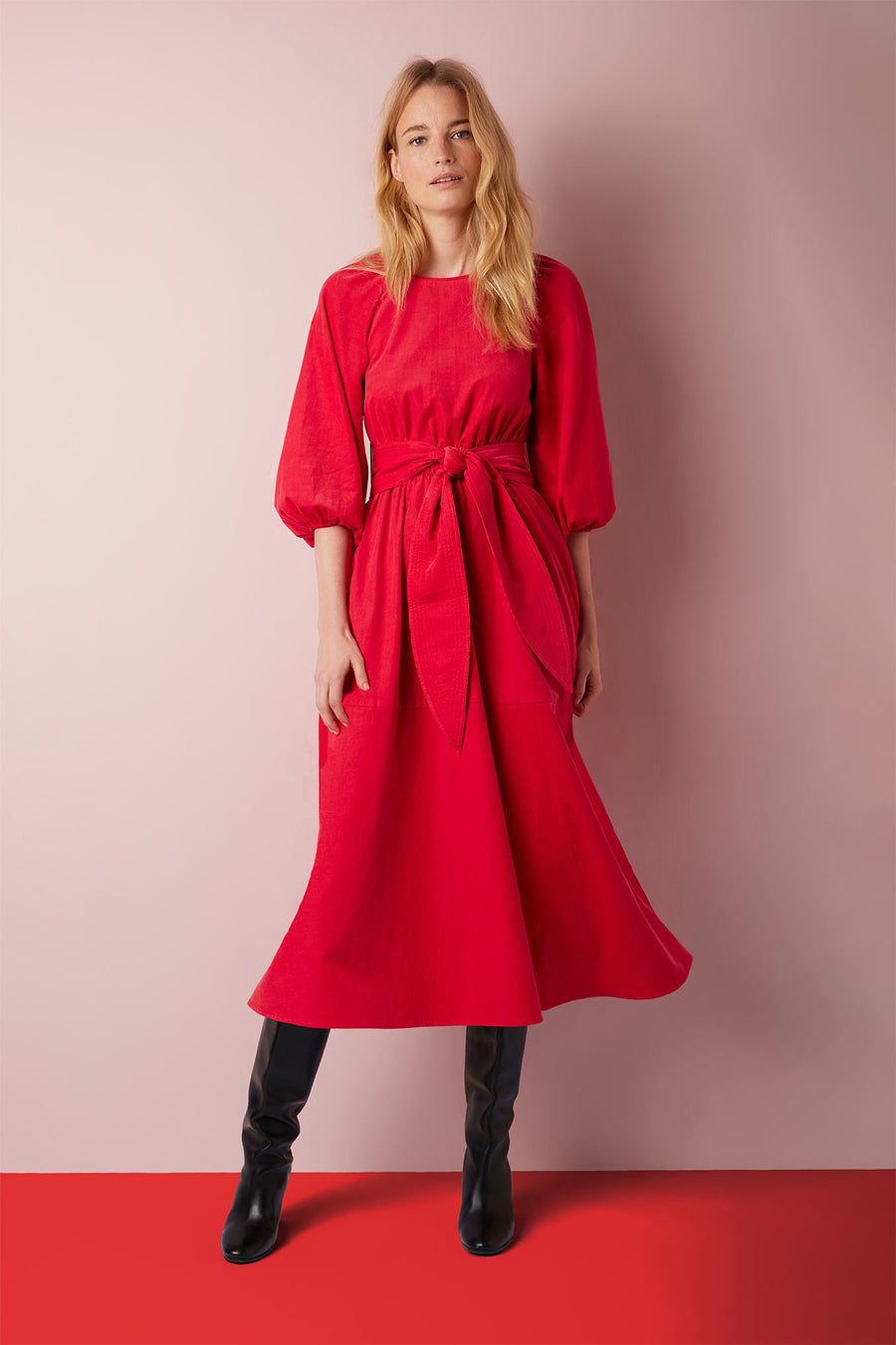 DB x Wyse Cord Dress - Red
