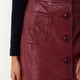 DB X Wyse Leather Skirt - Oxblood